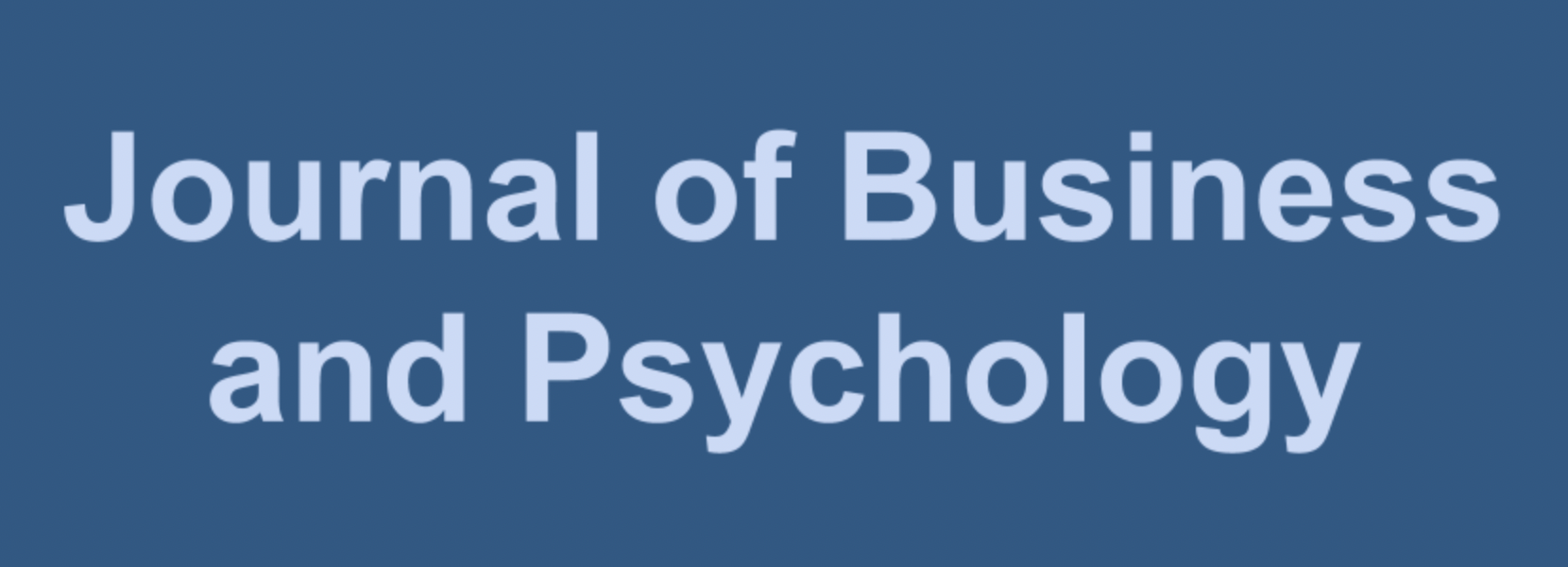 Journal of Business and Psychology logo