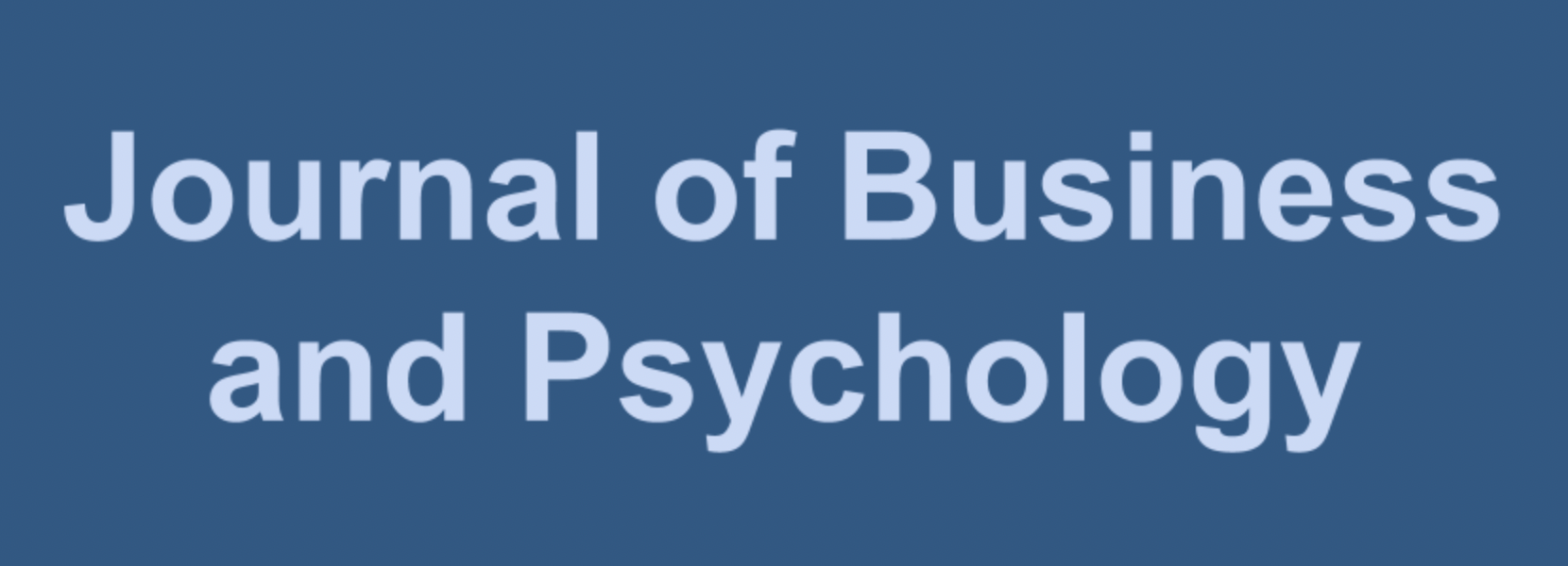 Journal of Business and Psychology Logo