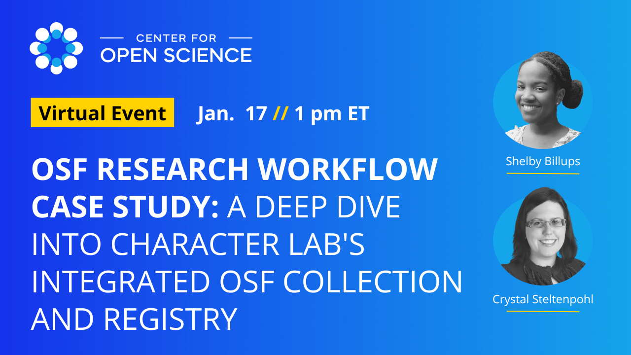 OSF Research Workflow Case Study