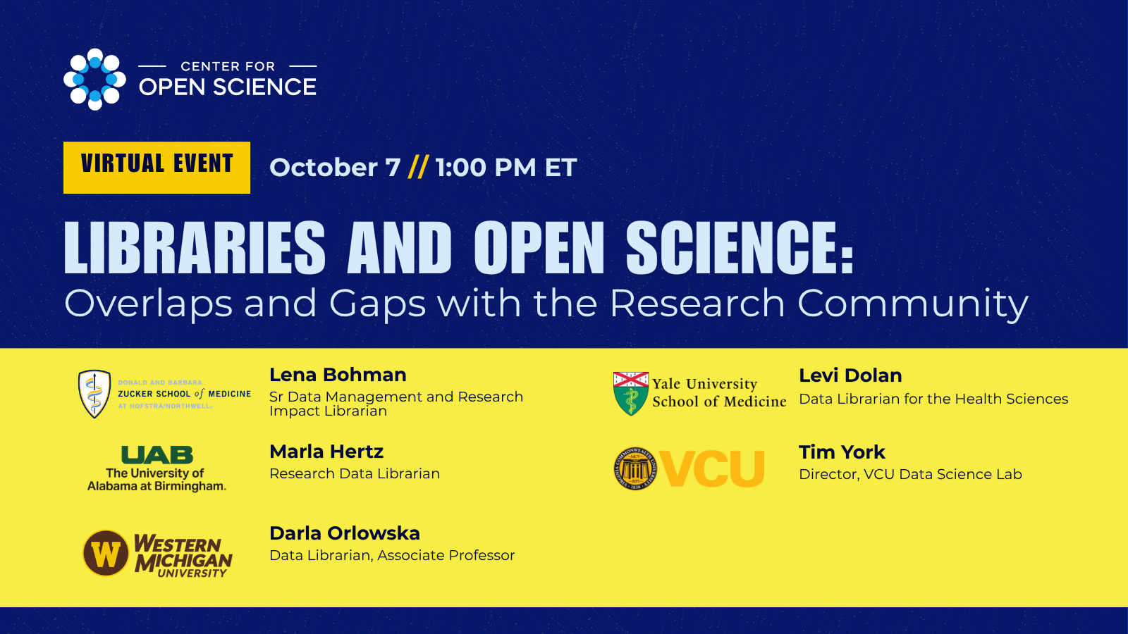 OSF Institutions webinar - Libraries and Open Science