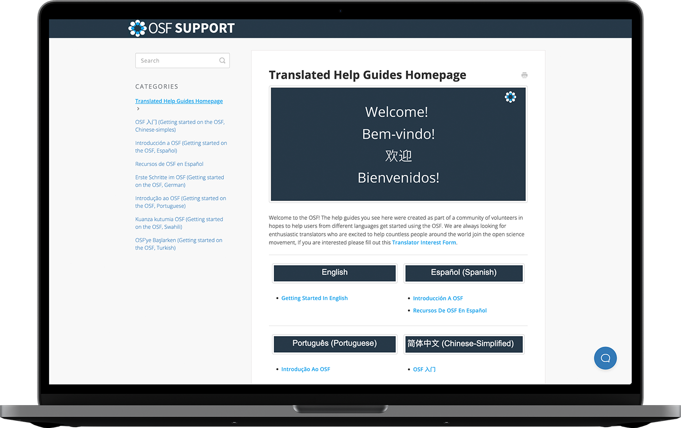 Translated Help Guides