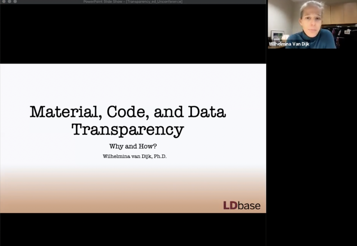 Webinar on data, code, and materials transparency - STEM Education