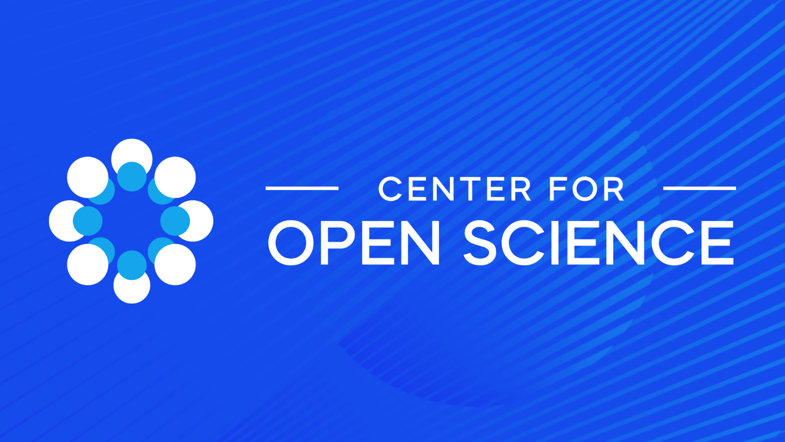 Center for Open Science logo on blue background