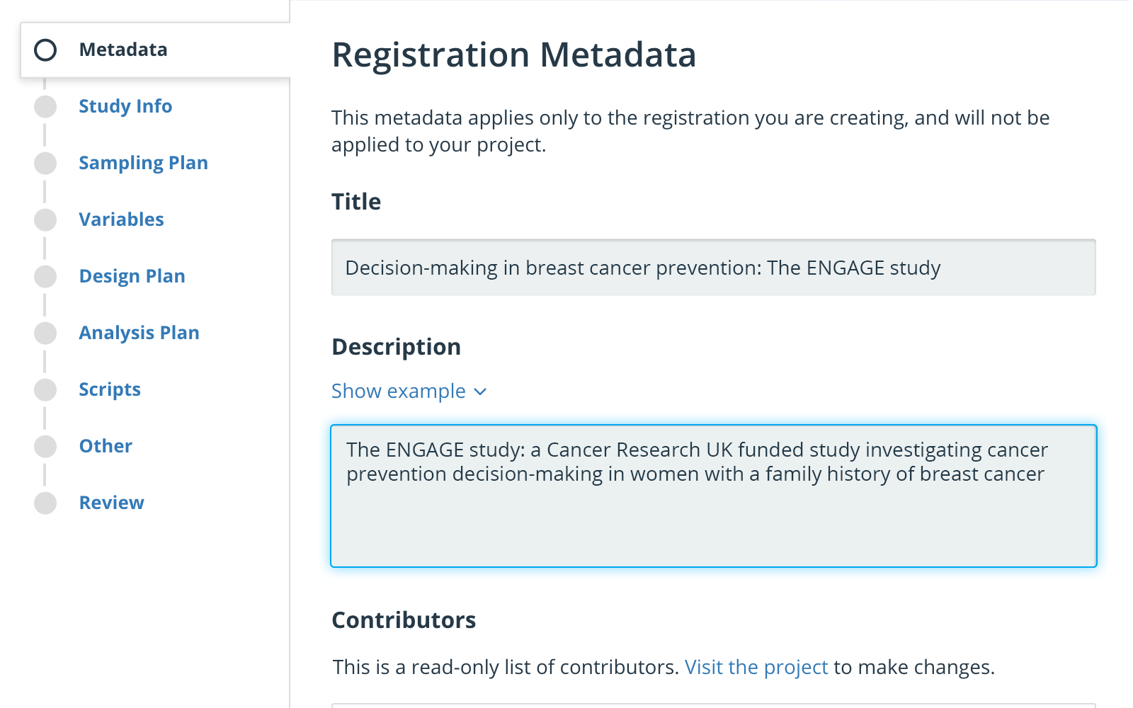 Editable Metadata