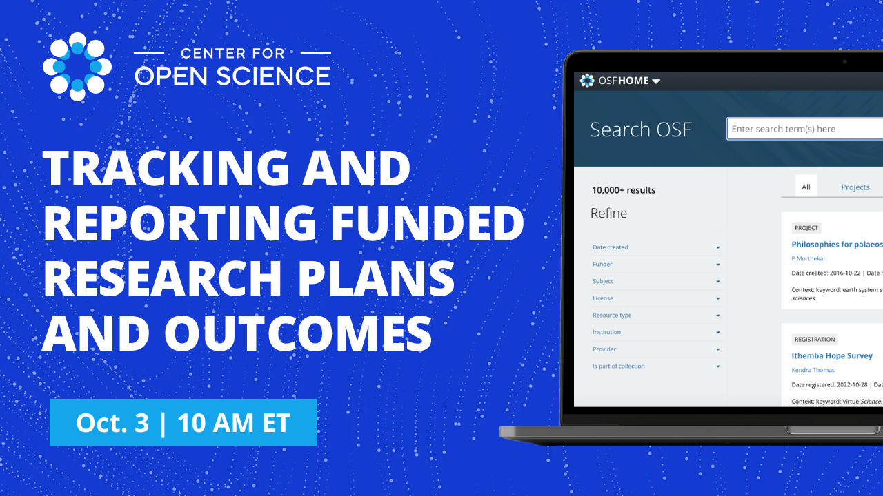 Tracking and Reporting Funded Research Plans and Outcomes