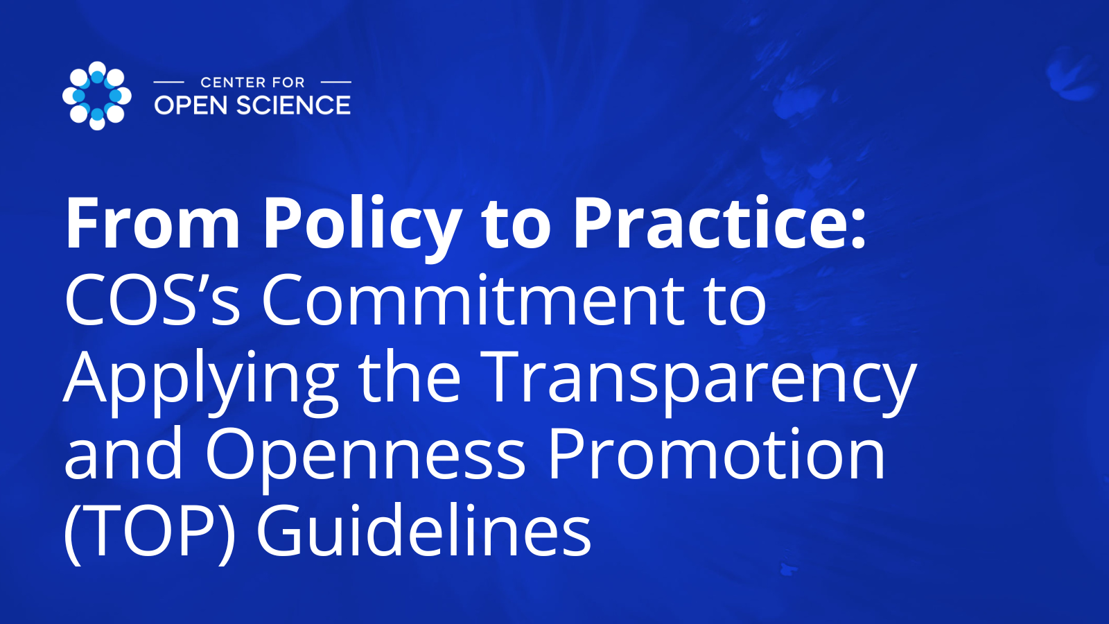 From Policy to Practice
